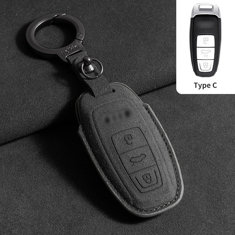 Кейс за ключ Audi тип C, черен