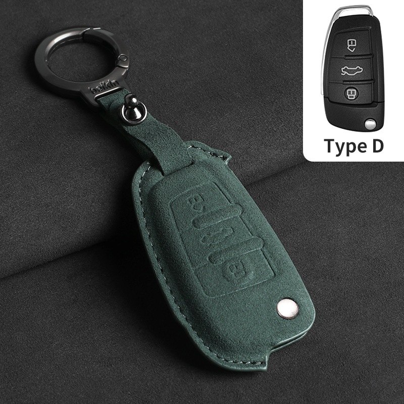 Кейс за ключ Audi тип D, зелен