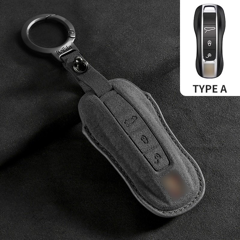 Кейс за ключ Porsche тип A, черен